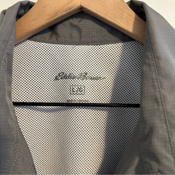 Eddie Bauer Gray Fisherman Top Large - Picture 6 of 11